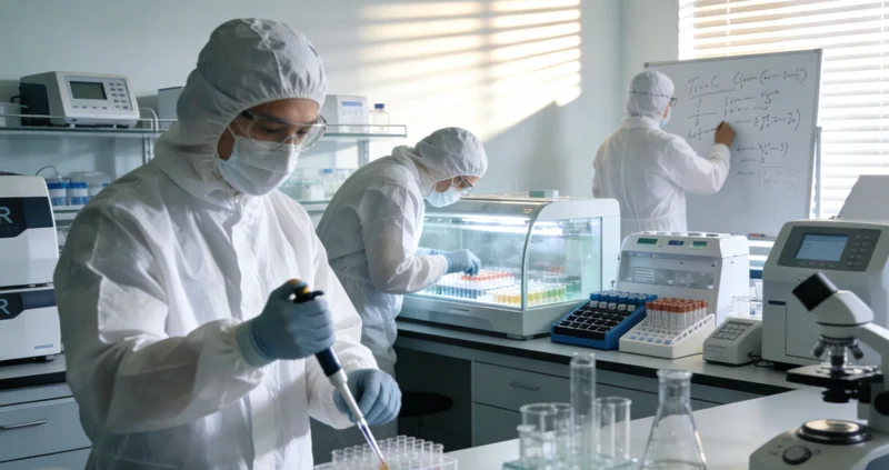 现代化基因测序实验室内部,高通