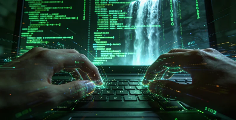 屏幕上显示复杂的基因测序数据与