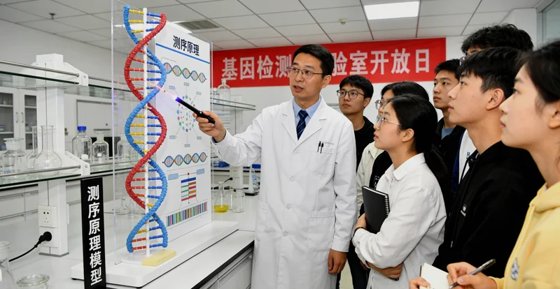 基因测序实验室数据分析屏幕显示