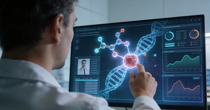 阿左旗男士认真查看基因检测报告