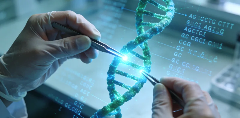 高科技基因测序实验室工作场景