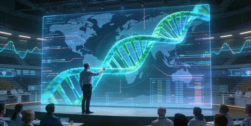 基因治疗与遗传学研究概念图
