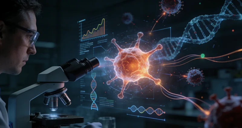 潍坊医院病理科医生在显微镜下观