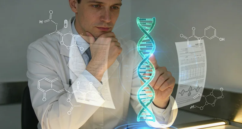 扎赉遗传咨询医生在电脑前解读基