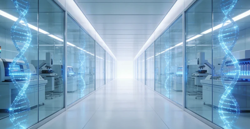 医生在办公室内，结合mNGS检