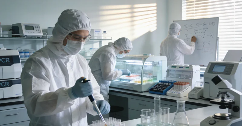 医生正在进行腰椎穿刺获取脑脊液