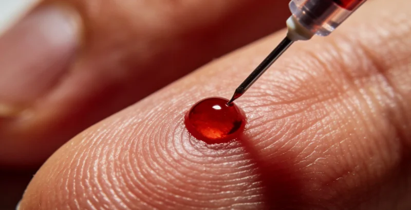 一位市民在医院候诊,背景有病毒