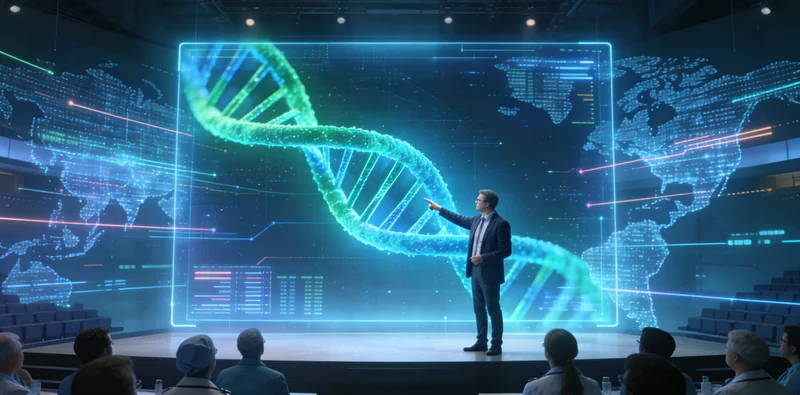 漳平医生在诊室内为患者解读基因