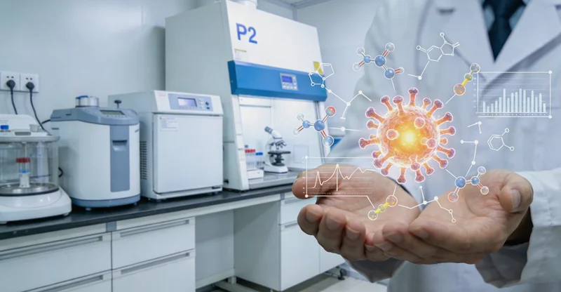 高科技基因测序仪在实验室中运行