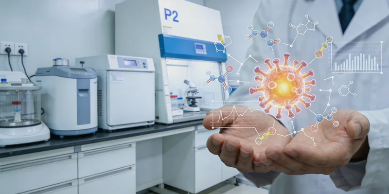 专业实验室进行高通量基因测序与