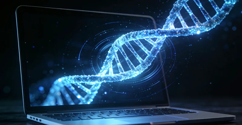 DNA双螺旋与RNA分子示意图