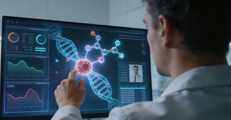 化州肺癌患者查看基因检测报告示