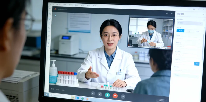 一个家庭使用居家采样套装进行采