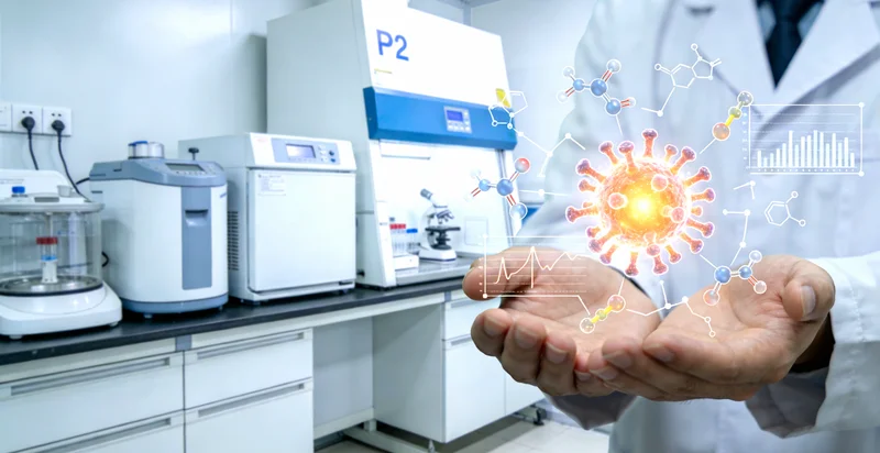 实验室内的新一代基因测序仪器在