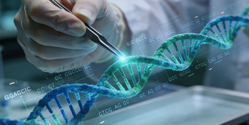 专业基因测序实验室技术人员进行