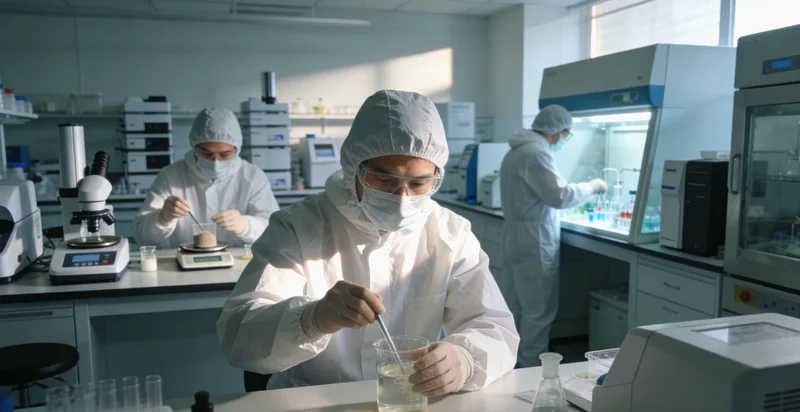 实验室进行基因检测操作场景