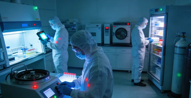 专业实验室技术人员操作高通量测