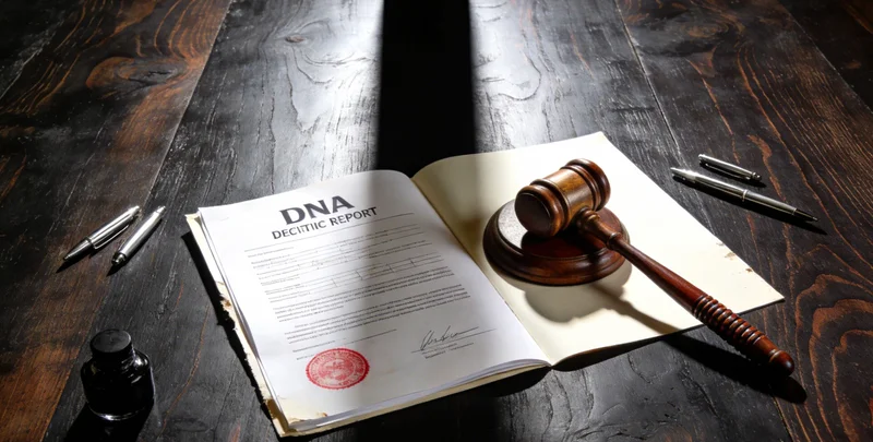 医生正指着检测报告，与患者家属