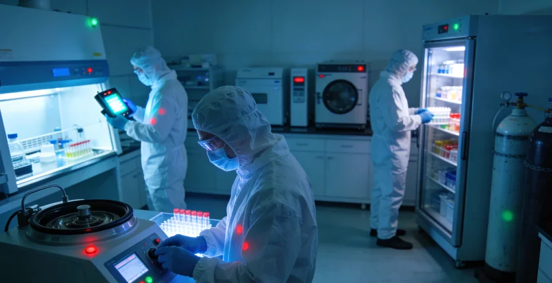 医生在实验室里认真分析mNGS