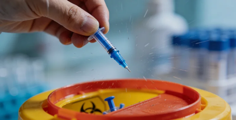 医学示意图展示通过支气管镜进行