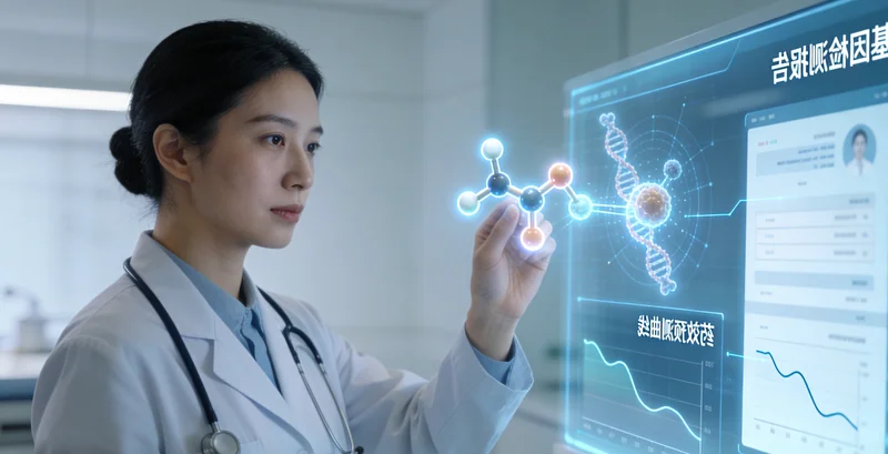 广德医生与患者共同查看基因检测