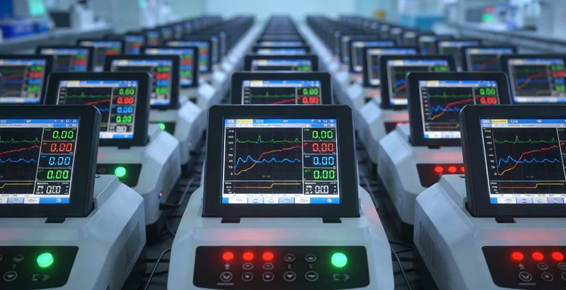 实验室内高通量测序仪正在进行D