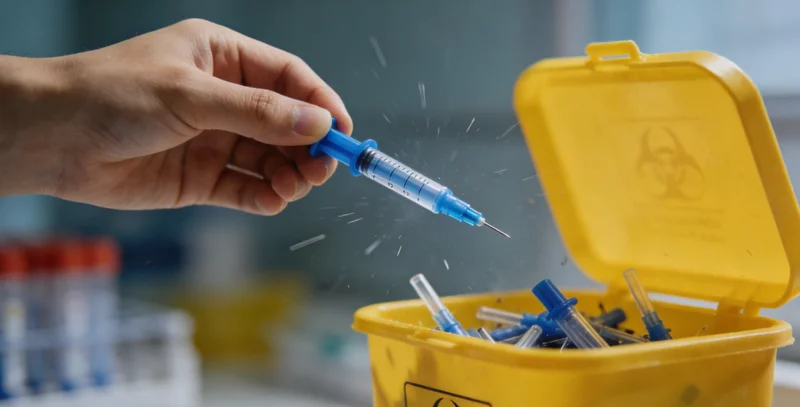 医生在诊室与免疫力低下的患者进