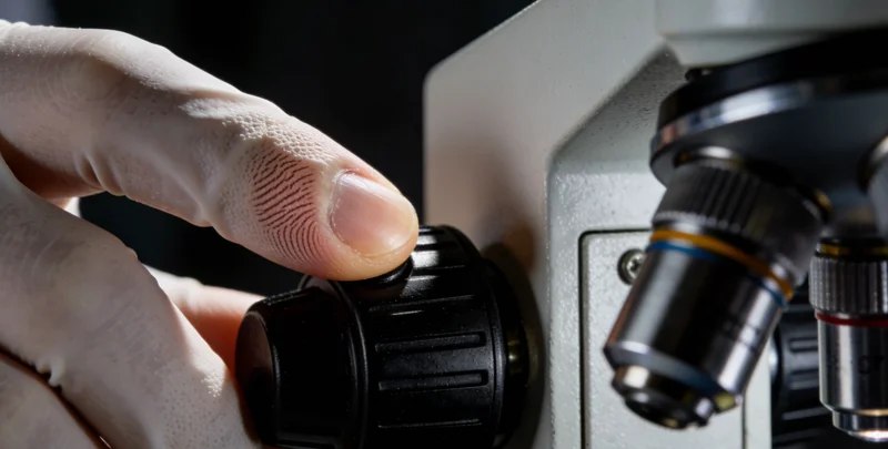 专业医生正在分析医学检测报告,