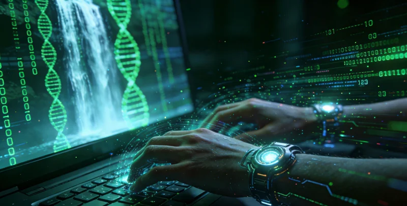 医生在实验室分析基因测序数据