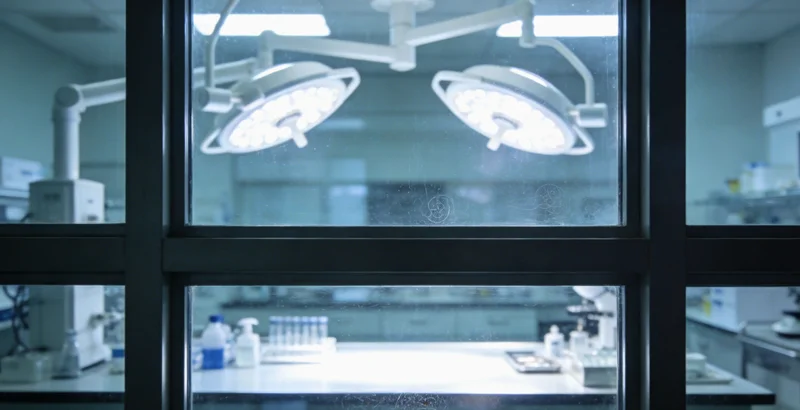 一位医生正在分子诊断实验室中专