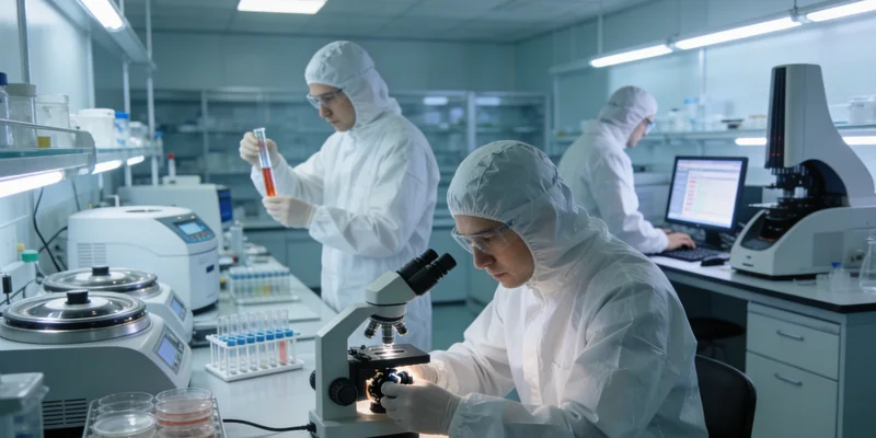 实验室技术人员操作高通量基因测