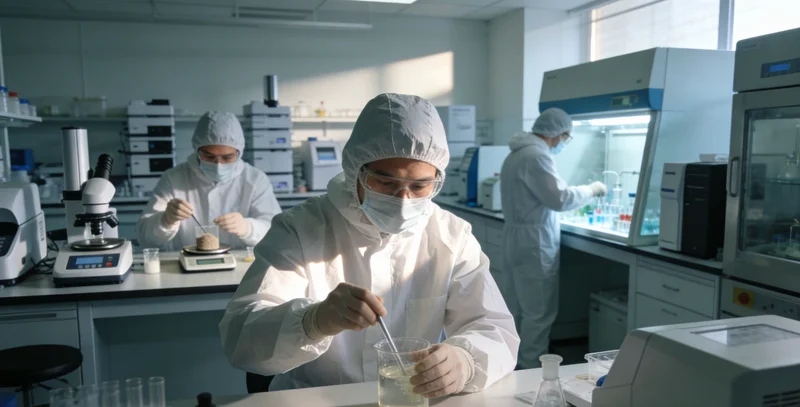 高科技基因测序实验室内部，技术