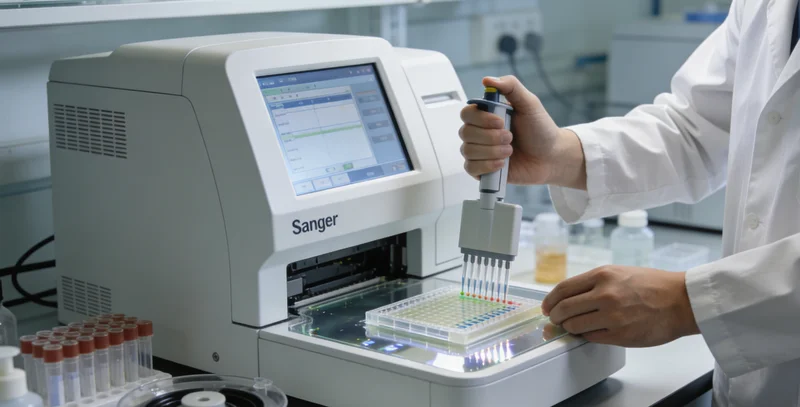 专业基因测序实验室内部工作场景