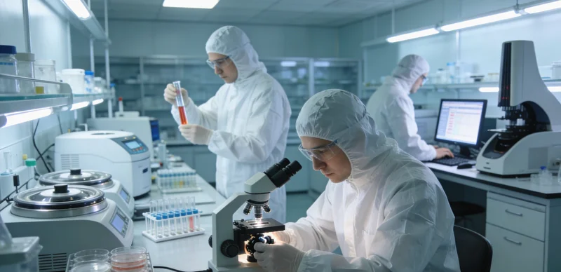 广安基因检测实验室工作场景示意