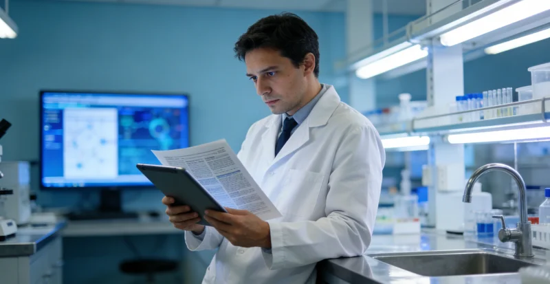 汉中基因检测实验室内部工作场景