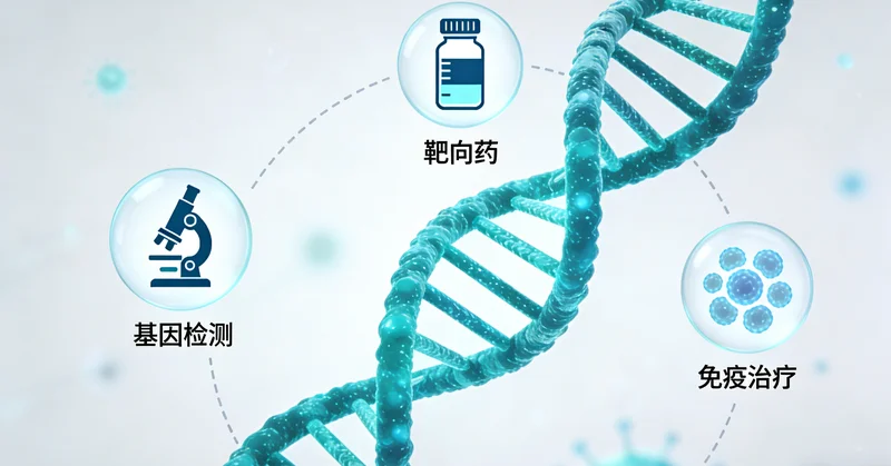 象征靶向治疗与精准医疗的抽象概