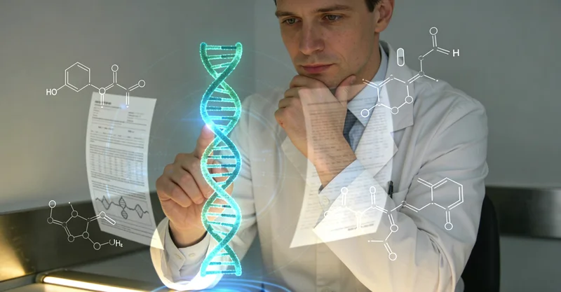 汉中市民与医生一起查看叶酸基因