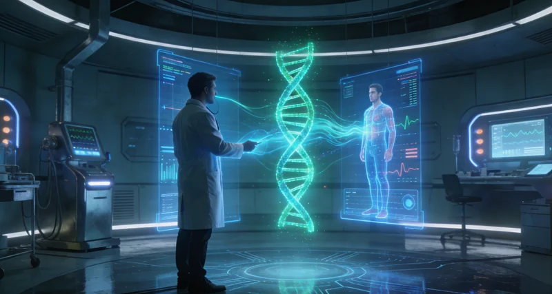 烟台基因检测科学原理抽象图