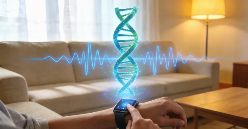 百色女性与医生在进行基因报告解