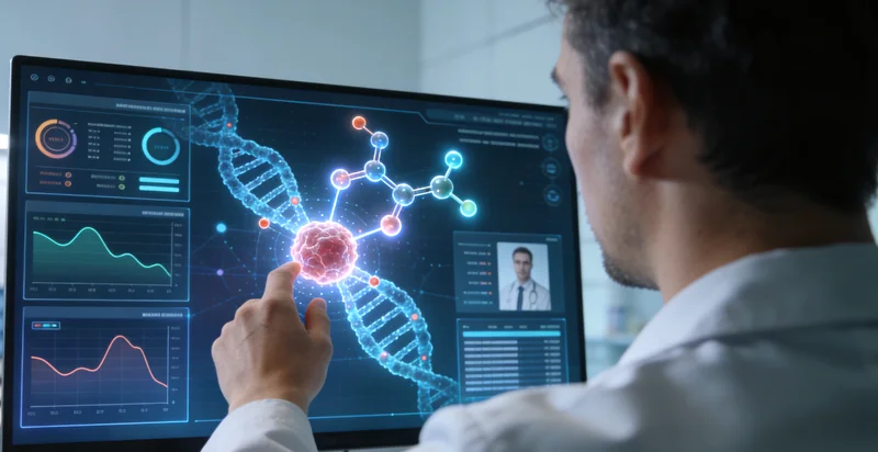 襄阳患者与医生共同查看基因检测