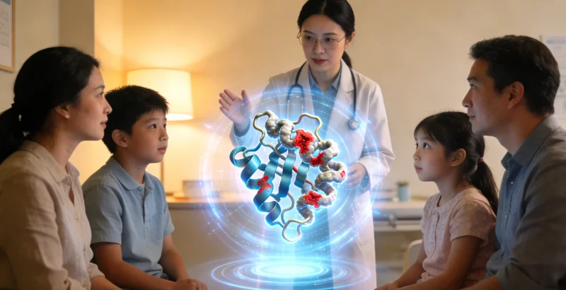 儋州遗传咨询医生与患者交谈场景