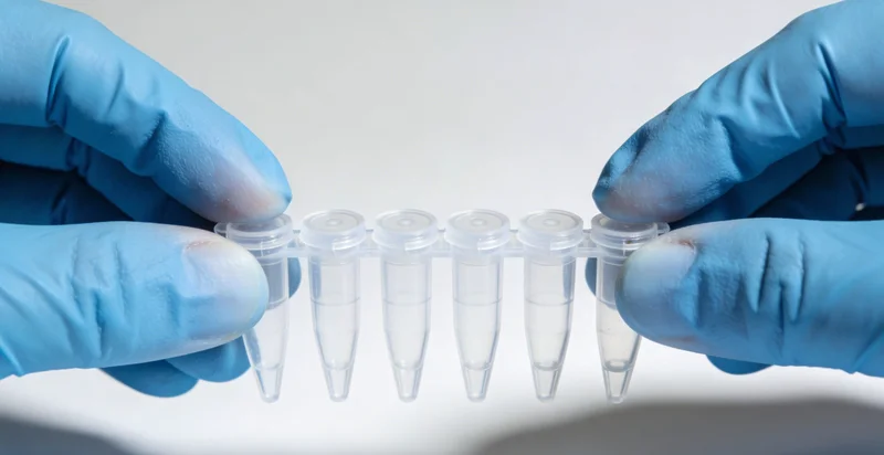 大石桥市民查看基因检测报告并与