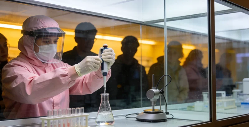 专业实验室进行高通量基因测序分