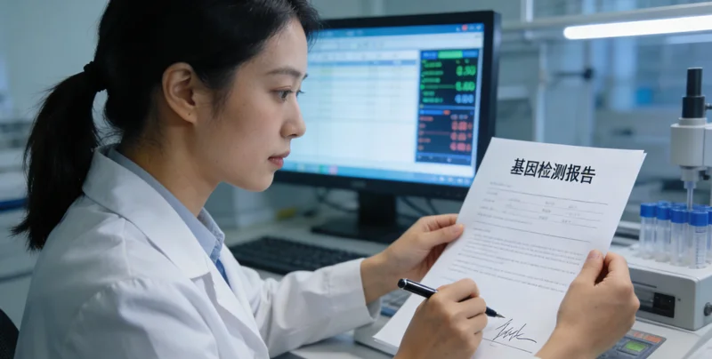 潍坊家庭查看基因检测报告并与医