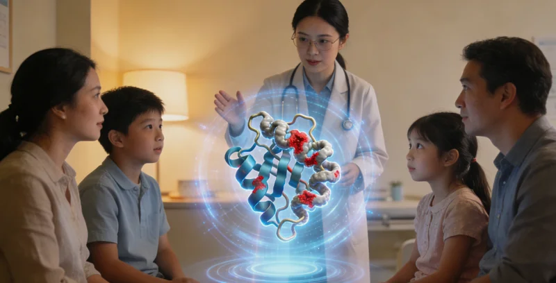 海城男性进行遗传健康咨询场景