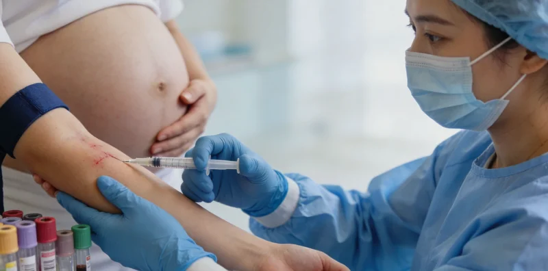 龙泉基因检测采样点护士进行抽血