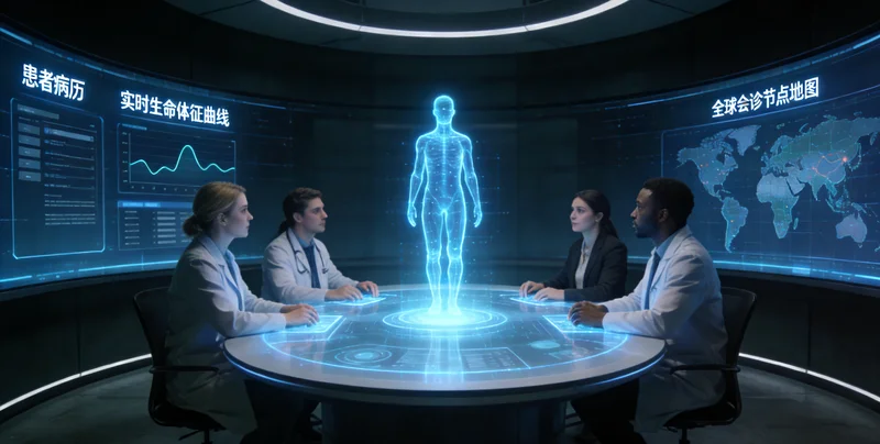 莫旗医生与患者家属讨论脑膜瘤影