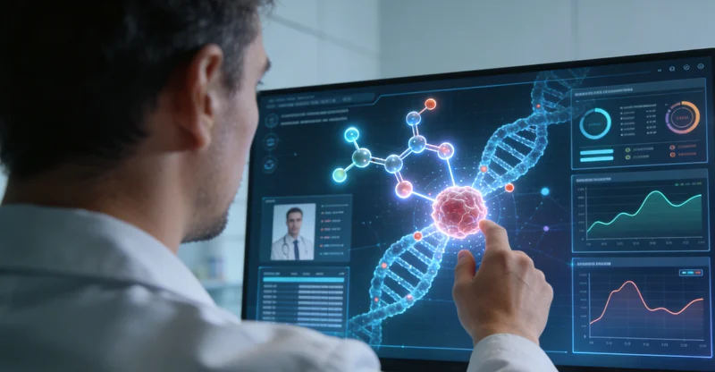 北海医生与患者家属共同查看基因