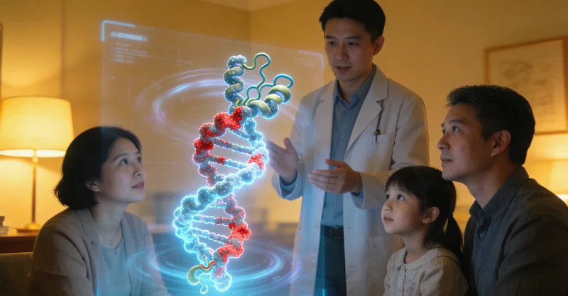 白城女士在医院进行遗传咨询和M