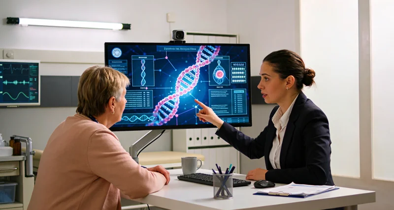 阿盟患者与医生面对面进行遗传咨